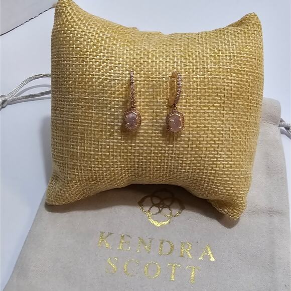 Kendra Scott Cale Hoop Rose Gold Earrings - Picture 3 of 5